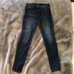 Lightly worn, Express classic mid-rise blue jean jeggings